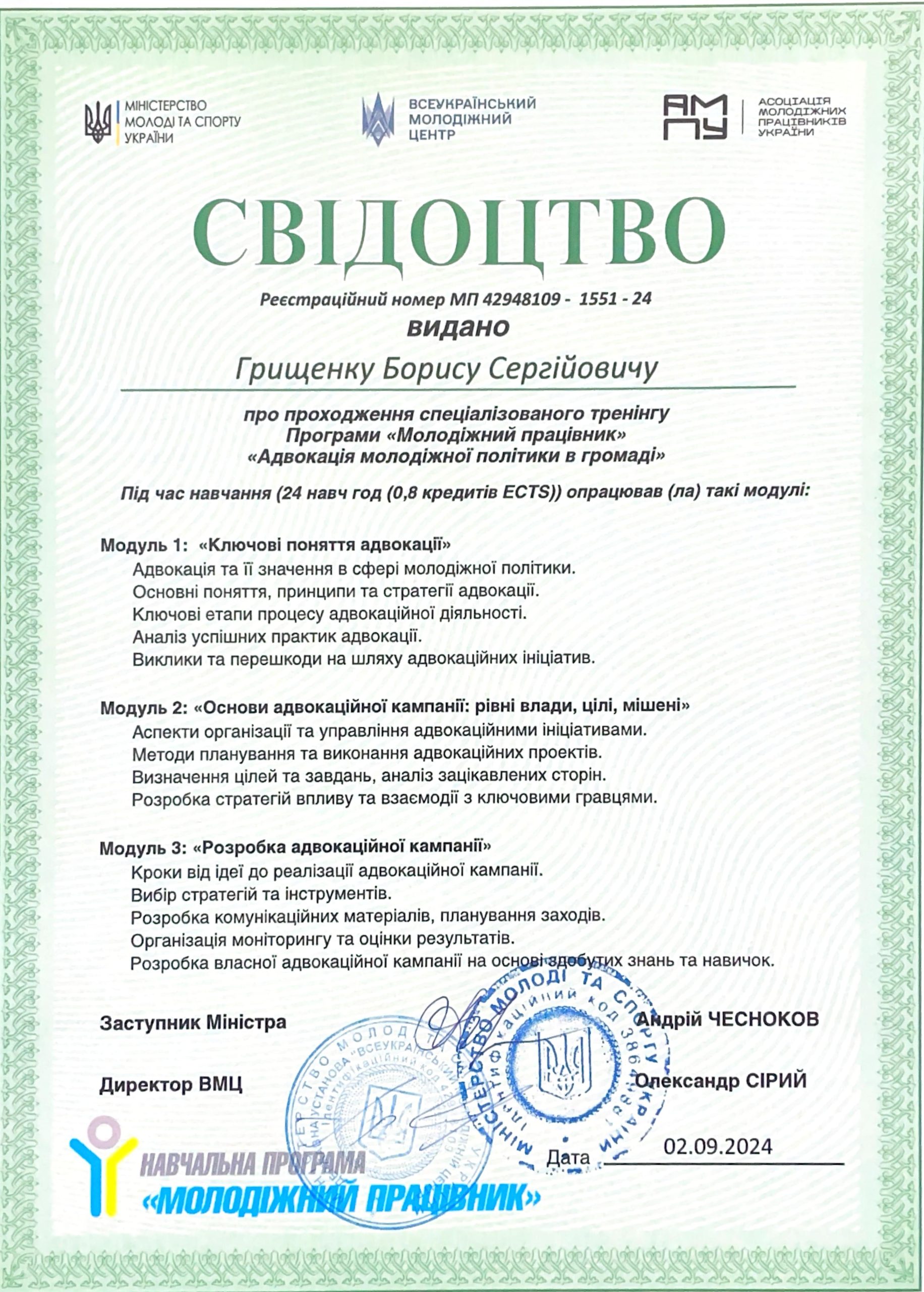 Ліцензії та сертифікати