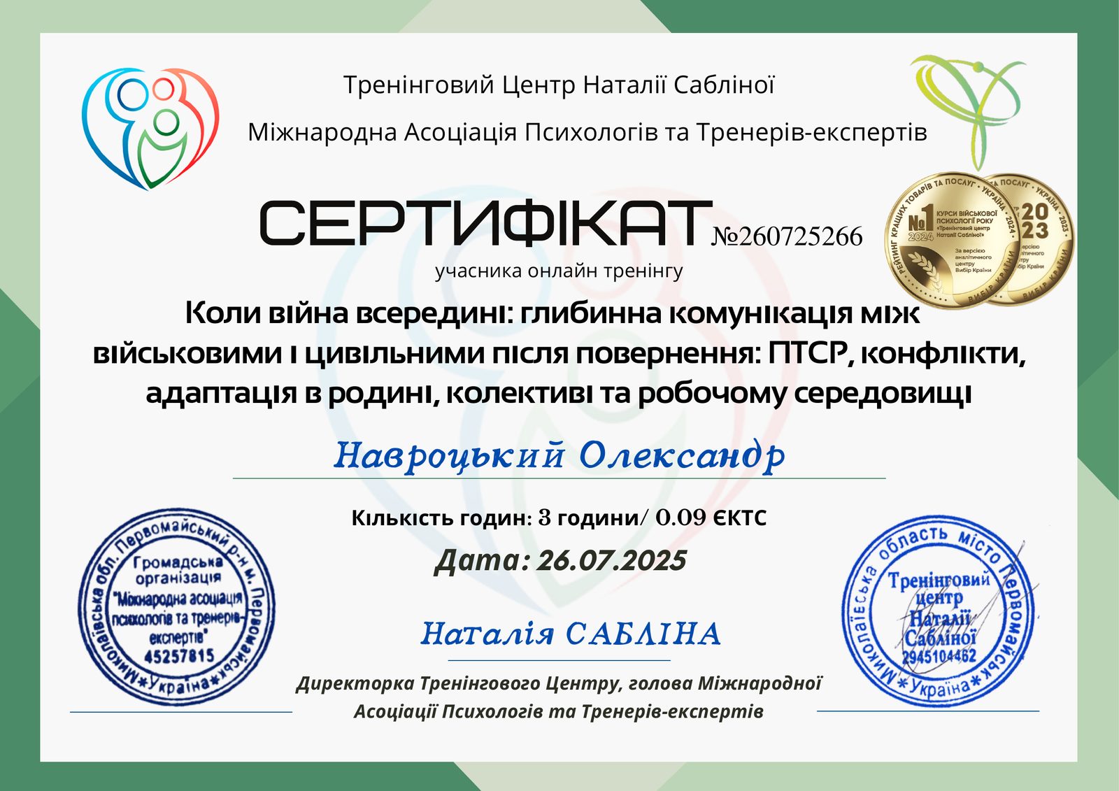 Ліцензії та сертифікати